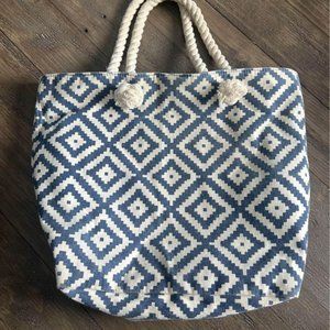 Summer & Rose Navy Diamond Tote Bag/Beach Bag